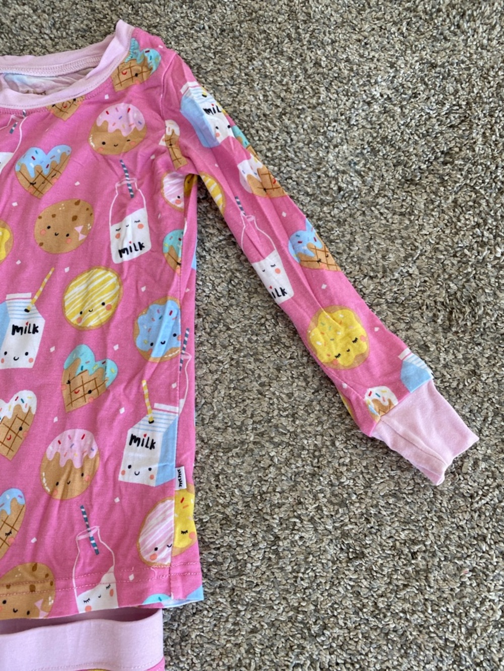 Little Sleepies 18-24 month Girls' Pink Cookies & Milk Print Pajama Set - Picture 5 of 6